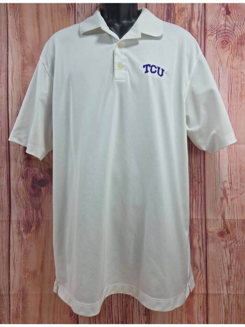 Nike Golf TCU White Polo Shirt XL Nike FIT Dry